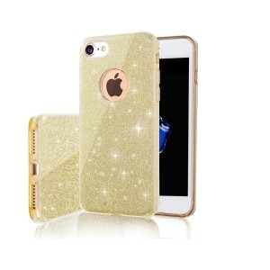 Nakładka Glitter 3w1 do iPhone 16e złota