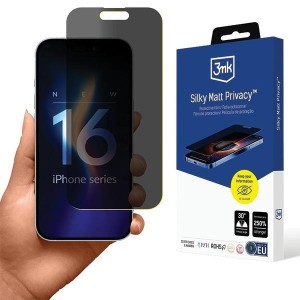 3MK Silky Matt Privacy iPhone 16 6.1"Folia prywatyzująca