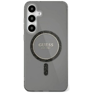 Guess nakładka HC Magnetic IML Glitter Circle do Samsung Galaxy S25 czarna