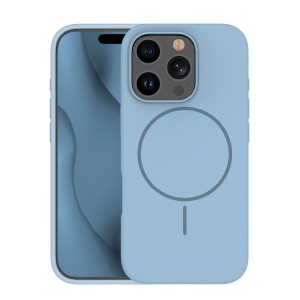 Nakładka Silicone Thin Mag do iPhone 17 Pro Max 6,9" jasnoniebieska