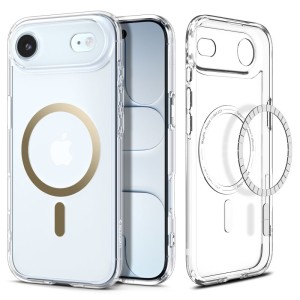 Spigen nakładka Ultra Hybrid Mag Magsafe do iPhone 17 Air Clear/złota