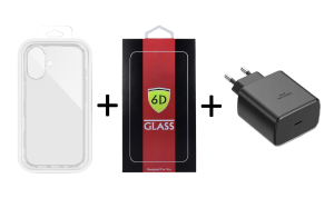 Zestaw MAX 3w1: Etui + Szkło + Szybka ładowarka 45W do Samsung S25 Ultra