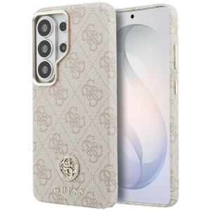 Guess nakładka 4G Rhinestone Round Logo MagSafe do Samsung Galaxy S26 Ultra różowa