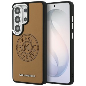 Karl Lagerfeld nakładka Perforated KL MagSafe do Samsung Galaxy S26 Ultra brązowa