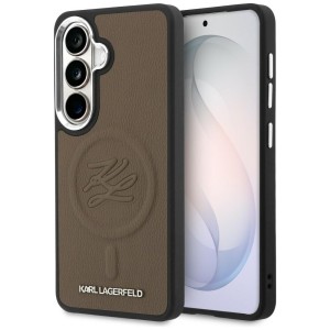 Karl Lagerfeld nakładka Embossed Ring Initials MagSafe do Samsung Galaxy S26 brązowa