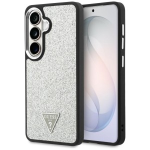 Guess nakładka Fixed Glitter Triangle MagSafe do Samsung Galaxy S26 srebrna