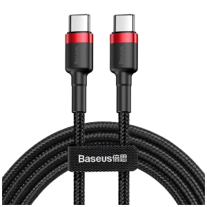 Baseus Kabel USB-C – USB-C Cafule PD 60W 2m czerwono-czarny