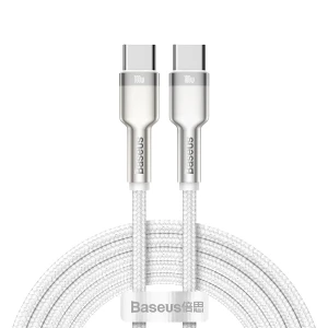 Baseus Cafule Metal Kabel USB-C - USB-C PD 100W 2m biały