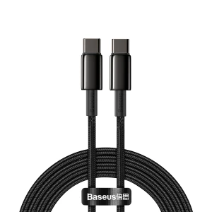 Baseus Tungsten Kabel USB-C - USB-C PD 100W 2m czarny