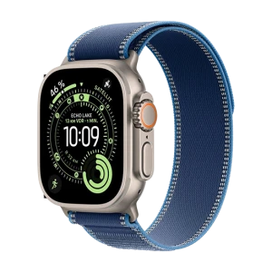 Apple Watch Ultra 3 (2025) 5G 49mm Natural Titanium Case with Trail Loop M/L - Blue/Bright Blue