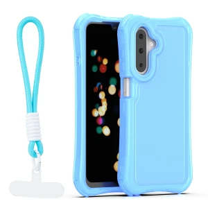 Nakładka SafePop ze smyczą do Samsung Galaxy A17 4G / A17 5G / A26 5G niebieska