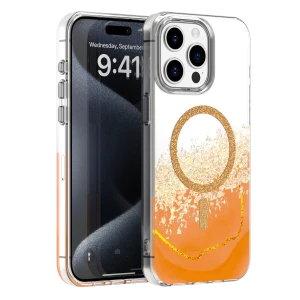 Nakładka Epoxy Mag do iPhone 15 Pro 6,1" pomarańczowa