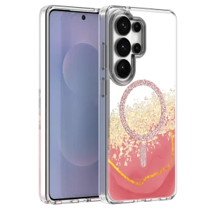 Nakładka Epoxy Mag do Samsung Galaxy S25 Ultra różowa