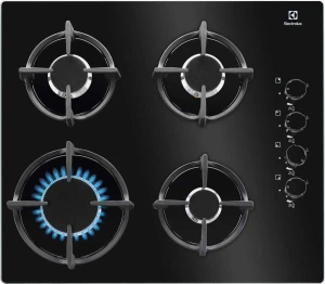 Electrolux KGG6407K Czarny Wbudowany 60 cm Gaz 4 stref(y)