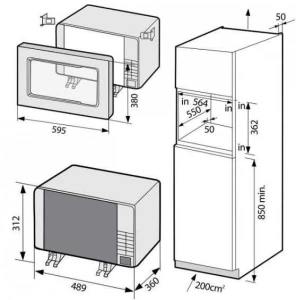 Samsung MQ7000A Czarny Mikrofalówka grill Wbudowany 23 l 800 W
