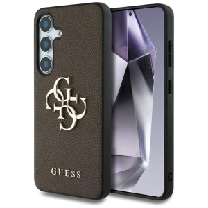 Guess nakładka HC PU Grained Big 4G and Classic Logo do Samsung Galaxy S25 Plus brązowa
