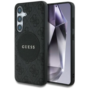 Guess nakładka HC MagSafe PU 4G Circle Classic Logo do Samsung Galaxy S25 czarna