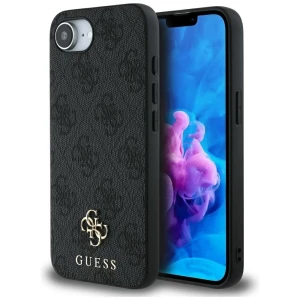 Guess Nakładka HC MagSafe PU 4G Small 4G and Classic do iPhone 16e Czarna