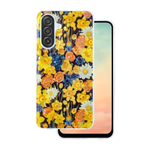 Nakładka Glow Glam do Samsung Galaxy A17 4G / A17 5G / A18 5G pomarańczowa