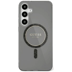 Guess nakładka HC Magnetic IML Glitter Circle do Samsung Galaxy S25 Ultra czarna