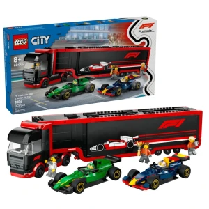 Klocki Zestaw LEGO CITY 60445 F1 Ciężarówka z bolidami RB20 i AMR24