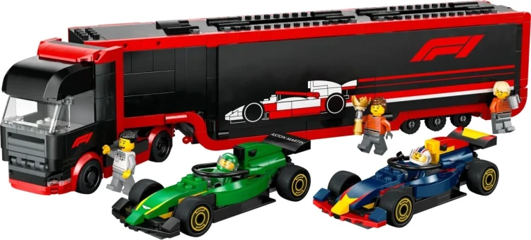 Klocki Zestaw LEGO CITY 60445 F1 Ciężarówka z bolidami RB20 i AMR24_3.jpg