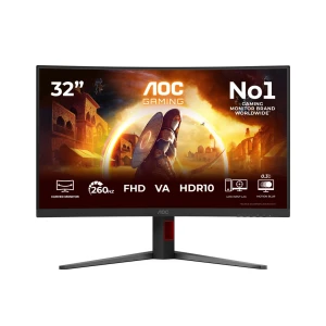 AOC G4 C32G4Z monitor komputerowy 80 cm (31.5") 1920 x 1080 px Full HD LCD Czarny, Czerwony