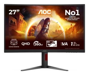 AOC G4 CQ27G4Z2P monitor komputerowy 68,6 cm (27") 2560 x 1440 px Quad HD LCD Czarny, Czerwony