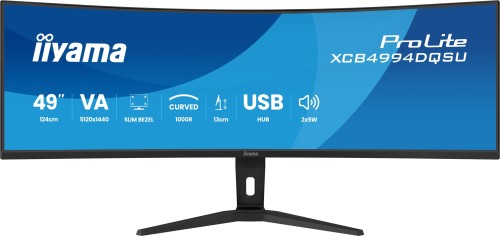 iiyama ProLite XCB4994DQSU-B1 monitor komputerowy 124,5 cm (49") 5120 x 1440 px Dual QHD LCD Czarny_1.jpg
