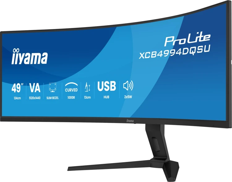 iiyama ProLite XCB4994DQSU-B1 monitor komputerowy 124,5 cm (49") 5120 x 1440 px Dual QHD LCD Czarny_5.jpg