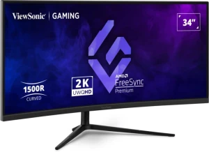Viewsonic VX3418C-2K monitor komputerowy 86,4 cm (34") 3440 x 1440 px UltraWide Quad HD Czarny