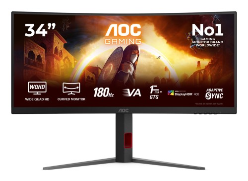 AOC G4 CU34G4CA monitor komputerowy 86,4 cm (34") 3440 x 1440 px Wide Quad HD Czarny, Czerwony_1.jpg