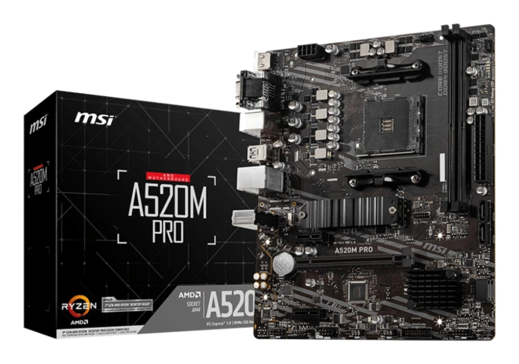 Płyta główna MSI A520M PRO micro ATX AMD Ryzen AM4 2x DDR4_1.jpg