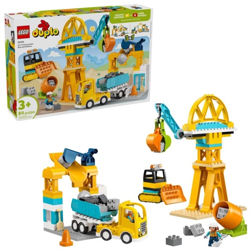 Klocki LEGO DUPLO Plac budowy 3 w 1 z pojazdami 84 elementy_1.jpg