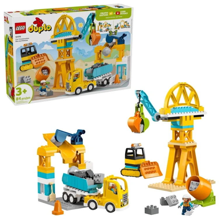 Klocki LEGO DUPLO Plac budowy 3 w 1 z pojazdami 84 elementy_1.jpg