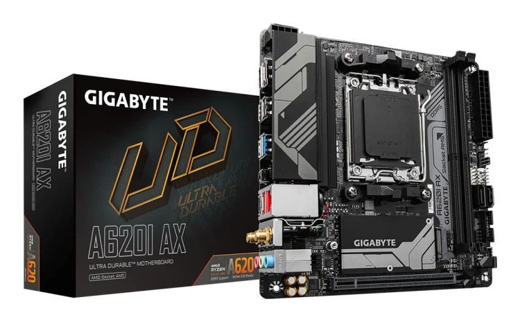 Płyta główna Gigabyte A620I AX mini ITX AMD Ryzen AM5 2x DDR5 2.5GbE LAN_1.jpg